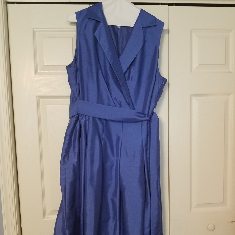Blue silk Dress
